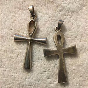 Sterling Silver Egyptian Large Ankh Pendant